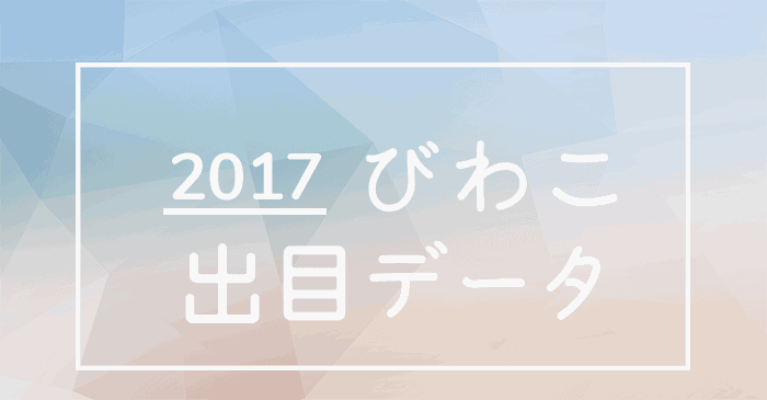 2017年びわこ競艇場出目データ