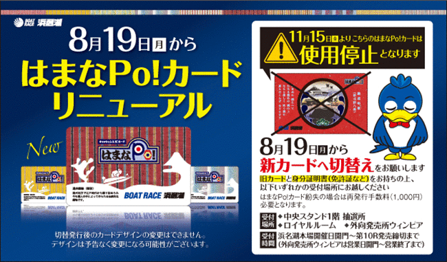 ボートレース浜名湖競艇場-キャッシュバック会員カード情報
