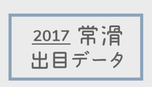 【2017年】ボートレース常滑競艇場：出目別回収率データ