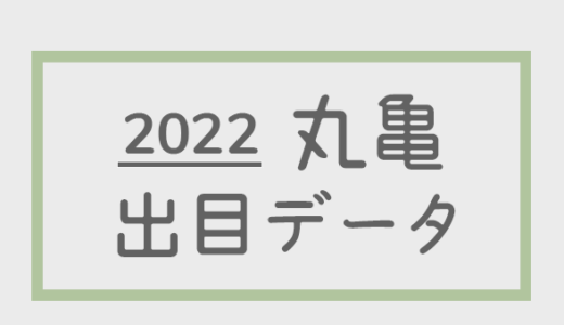 【2022年】ボートレース丸亀競艇場：出目・人気順データ