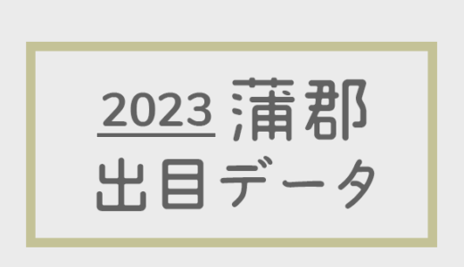 【2023年】ボートレース蒲郡競艇場：出目・人気順データ
