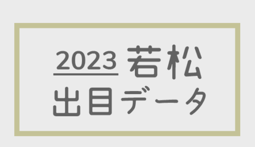 【2023年】ボートレース若松競艇場：出目・人気順データ