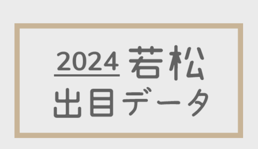 【2024年】ボートレース若松競艇場：出目・人気順データ