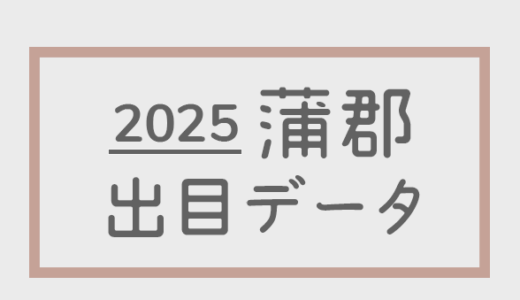 【2025年】ボートレース蒲郡競艇場：出目・人気順データ