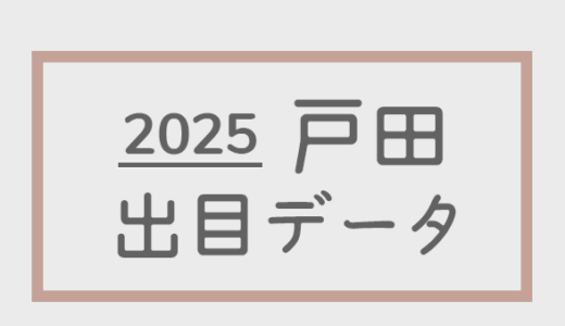 【2025年】ボートレース戸田競艇場：出目・人気順データ