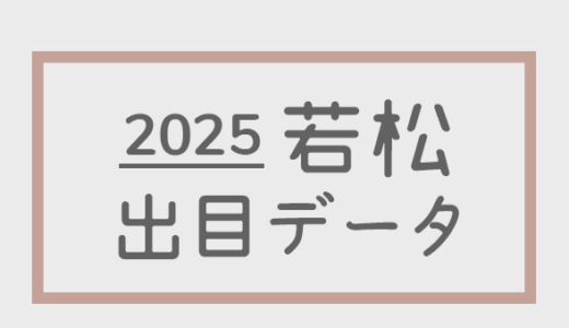 【2025年】ボートレース若松競艇場：出目・人気順データ